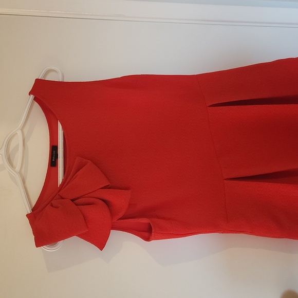 RW&CO ruby red dress with bow detail - Picture 2 of 8